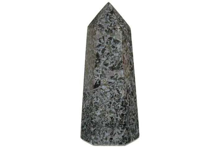7" Polished, Indigo Gabbro Obelisk - Madagascar